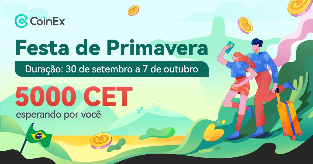 CoinexPortugues's tweet photo. 🌺 A festa da primavera está chegando
📆Duração: 30 de Setembro - 7 de Outubro
✅Regras:
Complete todas as 3 tarefas, 3 pessoas--1000CET cada
Complete quaisquer 2 tarefas, 4 pessoas--500CET cada
🔗Local da atividade: https://t.co/C297MOMv5I
#CoinExParty #CoinExPT https://t.co/dyalKOBAF8