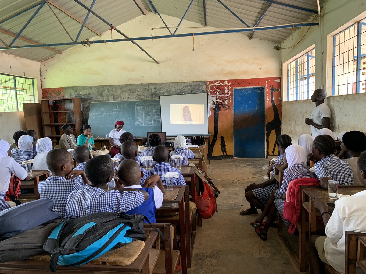 wavegambia's tweet photo. School outreach @Makumbaya Lower Basic School - building grassroot and inter-generation knowledge and awareness about #TJ &amp; #witch-hunt in The #Gambia @GIJTR @wavegambia #breaking the stigma on Witch-hunt in #Makumbaya https://t.co/cI0RarpGfQ