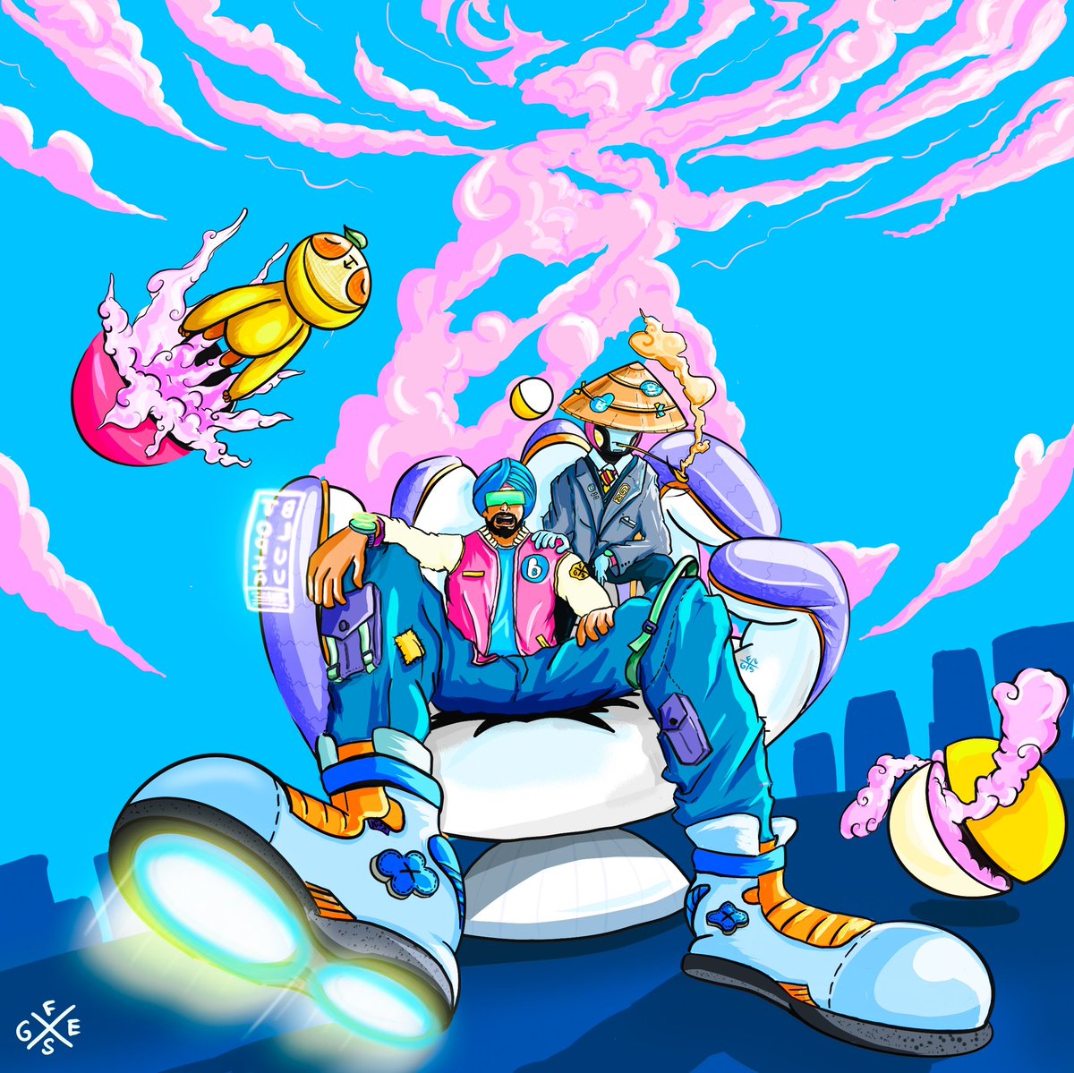 Here is my entry to <a href="/BluutopiaNFT/">Bluutopia</a> ‘s #BluuArt contest.. 💙imagined myself in the bluutopia verse with a #Cyberpunk twist . Thank you for the inspiration <a href="/bluugu/">bluugu</a> … love the community. #art