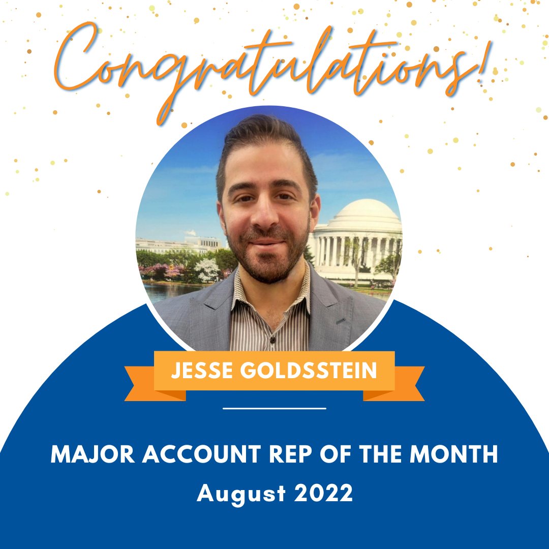 UBTI's tweet photo. Congratulations to Jesse Goldstein for his performance in August!

#repofthemonth #careers #congratulations #hardworkpaysoff #performance #careers https://t.co/DlR273BCBZ