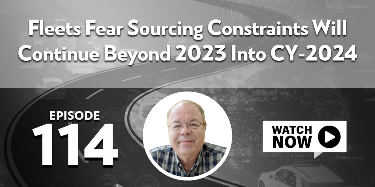 GlobalFleetMgmt's tweet photo. ICYMI, this week's SOFI video is available! 

How long will sourcing constraints continue? How (and why) do OEMs allocate fleet resources? What about unfulfilled or canceled orders--should they stay or should they go? 

https://t.co/H7DSCrd2J6

🌎 #GlobalFleetManagement 🚙 https://t.co/BuN20J05a4