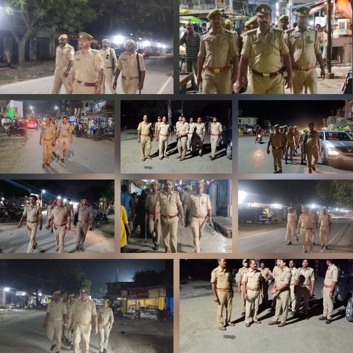 maupolice's tweet photo. शांति/सुरक्षा व्यवस्था के दृष्टिगत #spmau अविनाश पाण्डेय के निर्देशन में #maupolice द्वारा किया जा रहा पैदल गस्त/चेकिंग। #UPPolice https://t.co/Wtt8BjT3r5