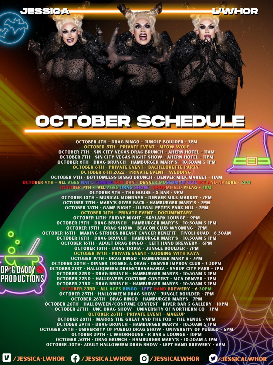 JessicaLWhor's tweet image. Y’ALL READY!!! Let’s get spooky ooky ding dang dooky malamamooky!

I’m so stoked for this month!!!
Vegas!!! Wyoming!!! Two museums!!! Several costume contests! Bring it on!

Promo made by @CODE_mktg