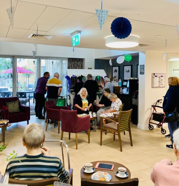 Mayflower_Court's tweet photo. Macmillan Coffee Morning here at Mayflower was very busy, Thank you to all who came along supported, donated and helped make it a successful morning. @macmillancancer #friendsandfamily #lifeisbetterwithcake #MacmillanCoffeeMorning @Mayflower_Court @carehome_co_uk @NAPAlivinglife https://t.co/v0CXxYB7DC