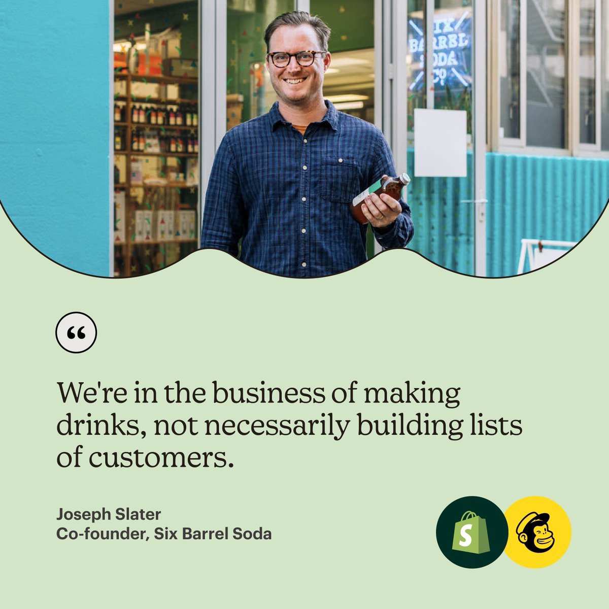 The <a href="/Shopify/">Shopify</a>  integration helps <a href="/SixBarrelSodaCo/">Six Barrel Soda</a> build their audience—automatically. In our newest case study, find out how their small marketing team uses the integration to save time and get back to doing what they love. spr.ly/6018Mrgsw