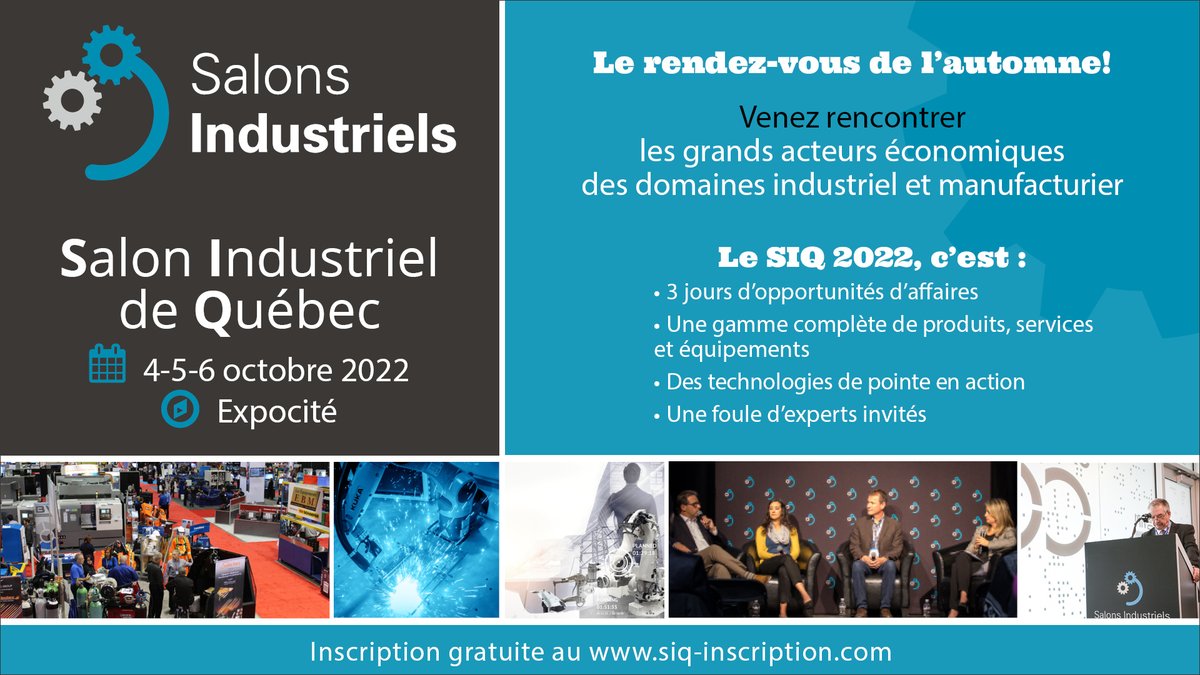 CreatechCa's tweet image. ÉVÉNEMENT | Salon Industriel de Québec | 4-5-6 octobre 2022
La semaine prochaine, notre équipe Performance sera présente au Salon Industriel de Québec. Il est encore temps de vous inscrire, venez nous visiter!
➡ hubs.li/Q01nD2Dq0
#industriel #manufacturier #événement