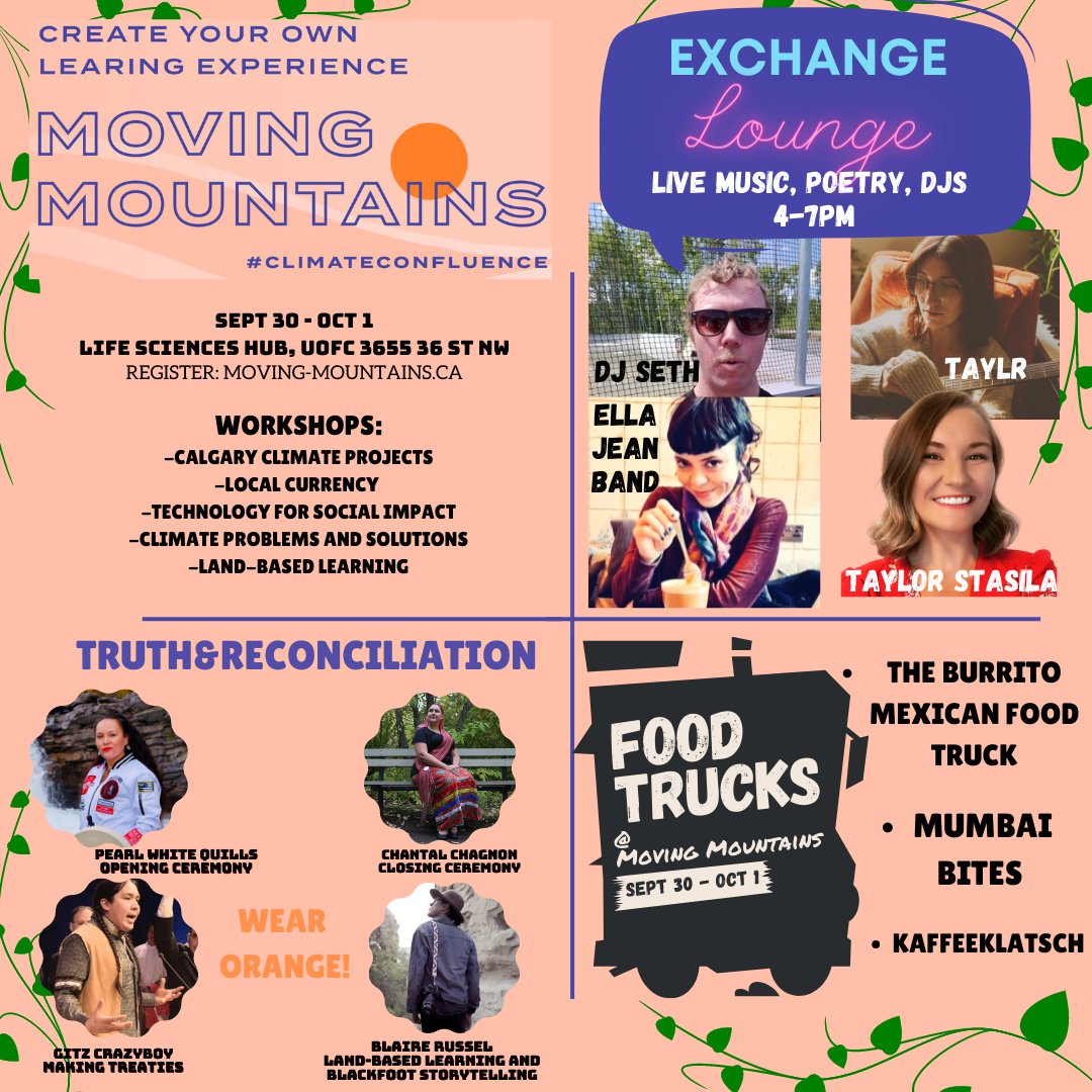 Come join Moving Mountains this weekend! 

Register here!
moving-mountains.ca

@albertaecotrust
@calgaryclimatehub
@ucalgarysustain
<a href="/studentenergy/">Student Energy</a>
<a href="/cityofcalgary/">City of Calgary</a>
@commongoodyyc
@hillhurst_sunnyside
@trottierfdn

#climateconfluence #movingmountains