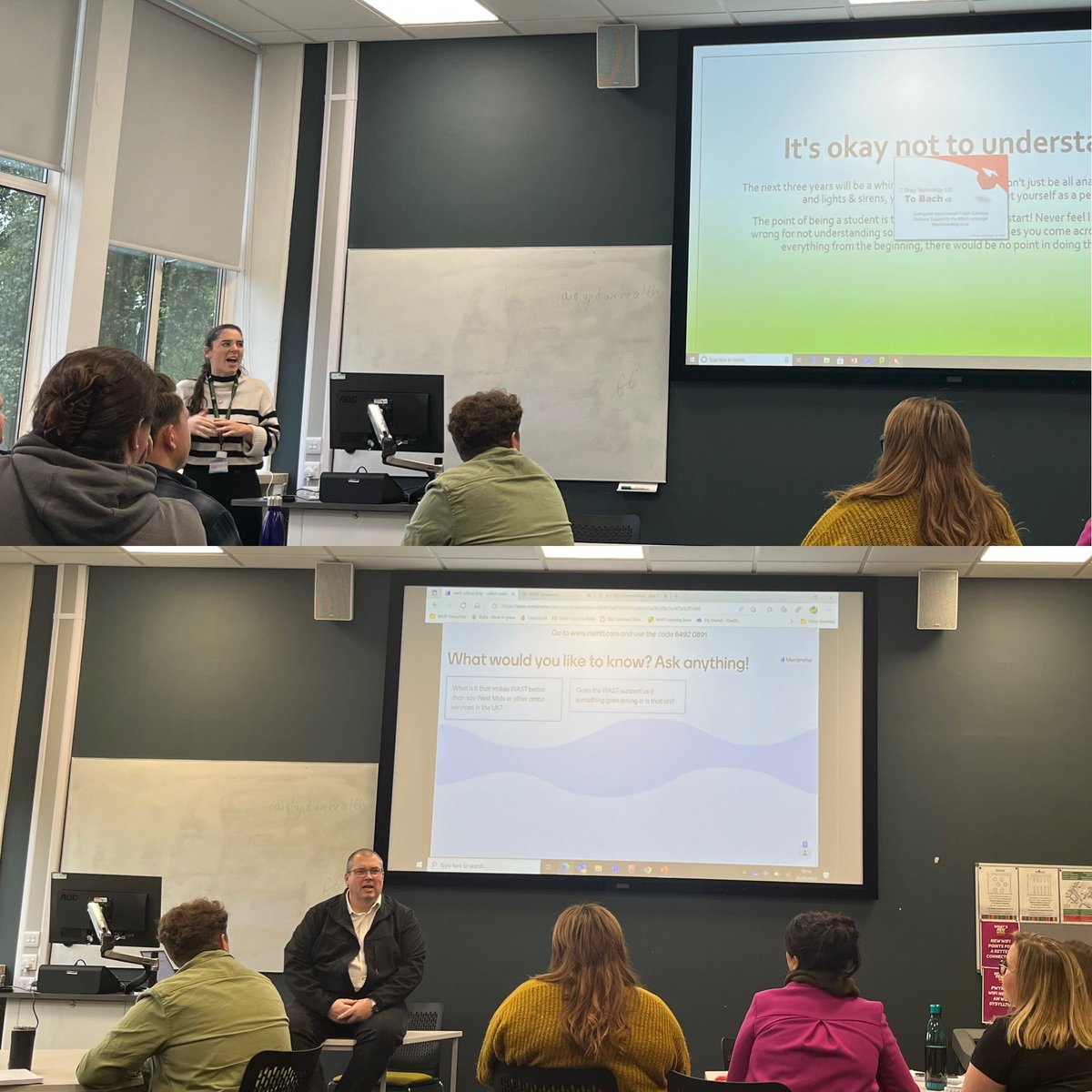 Exciting day for our students meeting the clinical partners from <a href="/WelshAmbulance/">Welsh Ambulance</a> &amp; <a href="/ParamedicsUK/">Royal College of Paramedics</a> discussing all things Placements and Paramedicine 🚑
<a href="/AndySwinburnQAM/">Andy Swinburn</a> <a href="/EmmaWainw/">Emma Wainwright</a> <a href="/brynmt1971/">Bryn</a> <a href="/ianbinnington/">Binny</a> @GlyndwrPara