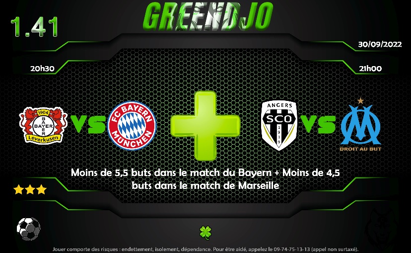 GreencryptoK's tweet photo. 🍀 CONSEIL PUBLIC DU JOUR 🍀

🐲Championnat ⚽️

Match ⚽️Bayern Munich 🆚 Leverkusen

Match ⚽️ Angers 🆚 Marseille

Horaire ⏰ 20H30 / 21H00

❇️ BET ❇️

🟢 Moins de 5.5 buts dans le match du Bayern + Moins de 4.5 buts dans le match de Marseille 1.41

Fiabilité : ⭐️ ⭐️ ⭐️ https://t.co/qp8v63ovlM