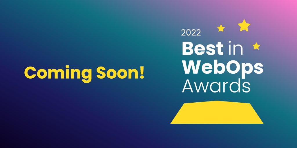 getpantheon's tweet image. Today we announce the #BestInWebOps Awards! 🙌 Dedicated to recognizing the most innovative leaders and teams who are leveraging #WebOps to create magic on the internet.✨ Submissions open October 17. Learn more: ow.ly/Hst550KXET9 #WebOps