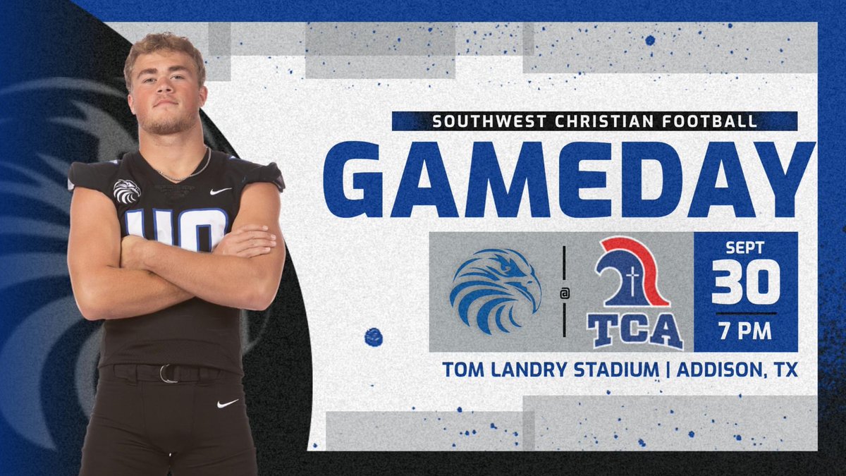 scs_athletics's tweet photo. 🦅🏈 GAME DAY 🏈🦅

🆚 Trinity Christian - Addison 

📍 Addison, TX

⏰ 7:00 pm

🖥 SCS Stream: [https://t.co/E7eMPvCFmU](https://t.co/E7eMPvCFmU)

TCA Stream: https://t.co/JMqh1m9vHg

#GoEagles

#SCSFootball https://t.co/x6qGFPc2es