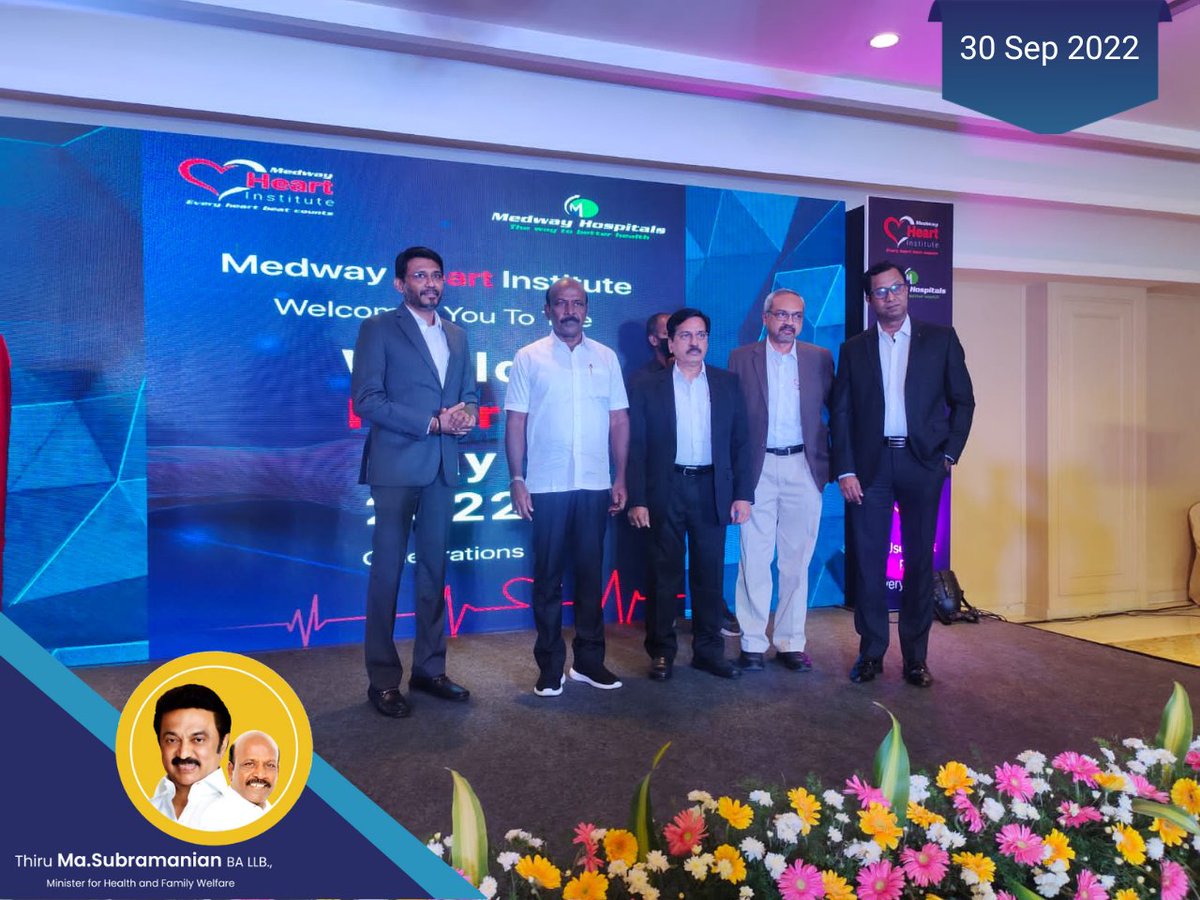 Subramanian_ma's tweet photo. இன்று MEDWAY HEART INSTITUTE சார்பாக "EPIMED - ELECTROPHYSIOLOGY & INTERVENTIONAL CARDIOLOGY" நிறுவனம் தொடங்கி வைக்கப்பட்டது. @MedwayHospitals #Masubramanian #TNHealthminister #EPIMED #Medwayheartinstitute https://t.co/dr9EbgRAWJ