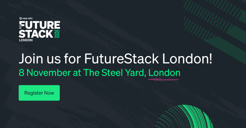 newrelic's tweet photo. Save the date! 🗓️ Join us at FutureStack London 🇬🇧 Level up your observability knowledge and join hands-on workshops, technical deep dives and more.