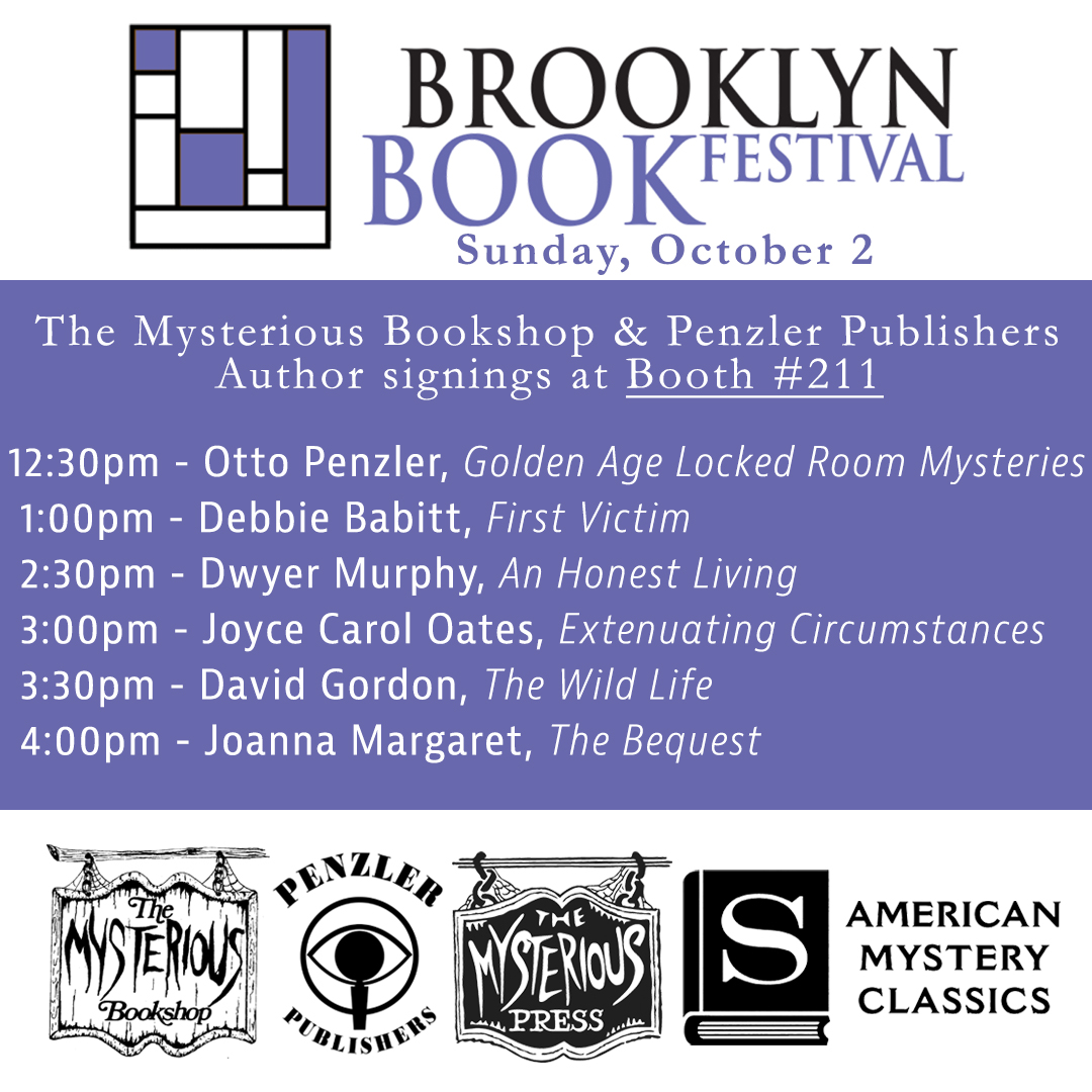 We will be at @BKBF this Sunday! Stop by Booth 211 to grab some books—we’ll have some great deals and early copies of a few of our upcoming releases. Get books signed by authors Otto Penzler, @DebbieBabitt, @DwyerMurphy, @JoyceCarolOates, @DavidGordonX, and Joanna Margaret! #BKBF