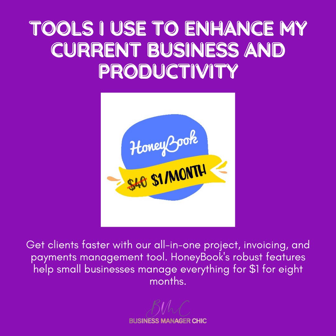 Business_m_chic's tweet photo. Have you used HoneyBook?

Here's how it may help you:
👉🏿 Client proposals
👉🏿 Online invoices
👉🏿 Online payments
👉🏿 Schedule meetings
👉🏿 Automation
👉🏿 Online contracts

#Blackbusinesswoman #blackprofessionals #blackgirlboss  #blackblogger #blackownedbusiness #blackentrepreneur https://t.co/qQtpWNiiXR
