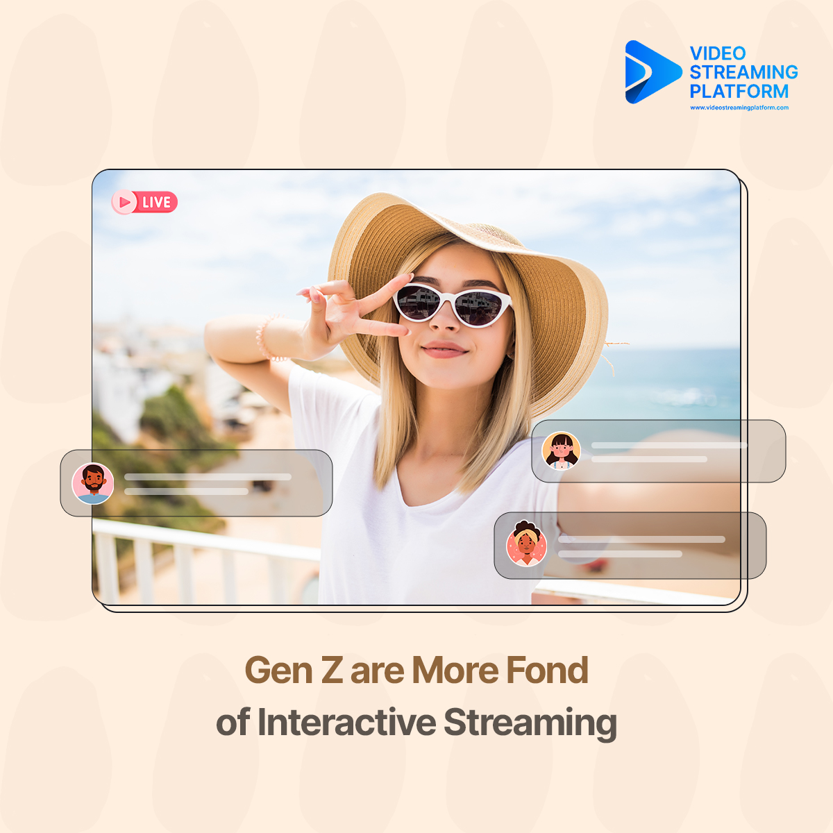 Interactive live video includes live-streaming video where the audience can react with chat or emojis, and streamer(s) can interact with their audiences in real-time. 

#streaming #video #genZ #interactivestreaming #content #videostreaming #live #ondemandvideo