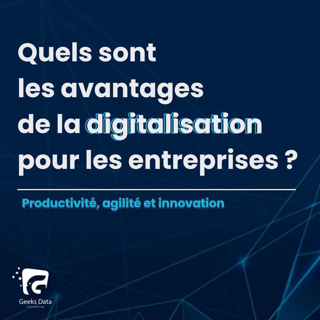 GeeksDataa's tweet image. Dans un environnement économique devenu aujourd’hui instable du fait des crises successives, il est indispensable pour les entreprises d’investir dans la digitalisation et l’automatisation de leurs services et solutions.
#Geeks #solutions #AI #tech #digital