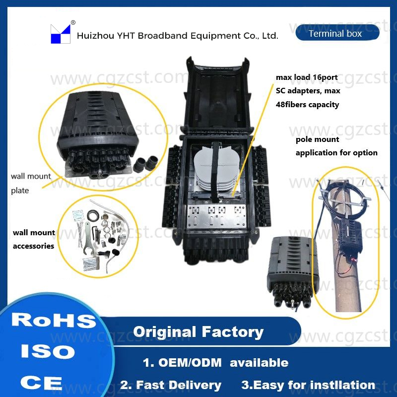 Andytangzx's tweet image. Fiber optic terminal box OTB-P037，made of PP+GF, IP65 protection, Max. 48 fibers capacity. Direct factory price. 
whatsapp: +8618520204997
#fiberotpic #fiberopticterminalbox #fttx #ftth