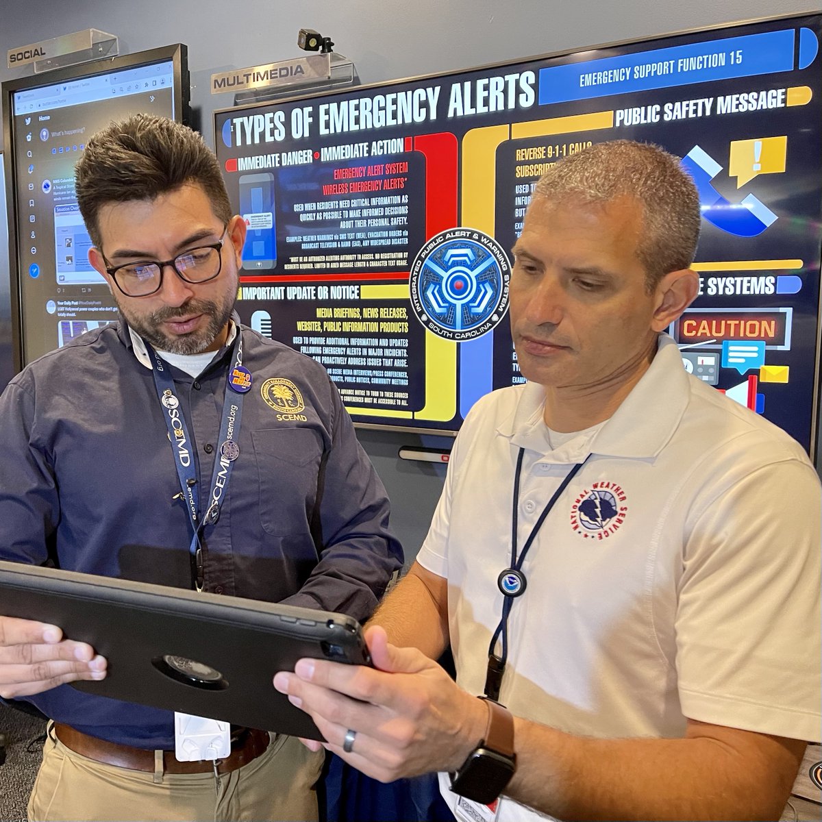 MikeOkuda's tweet photo. LCARS in action! A public service message from the South Carolina Emergency Management System:

Residents in low-lying areas prone to flooding, particularly along the coast, should have a plan to move to higher ground if their homes become unsafe. Do not wait to be told to move. https://t.co/cdMwnN099T