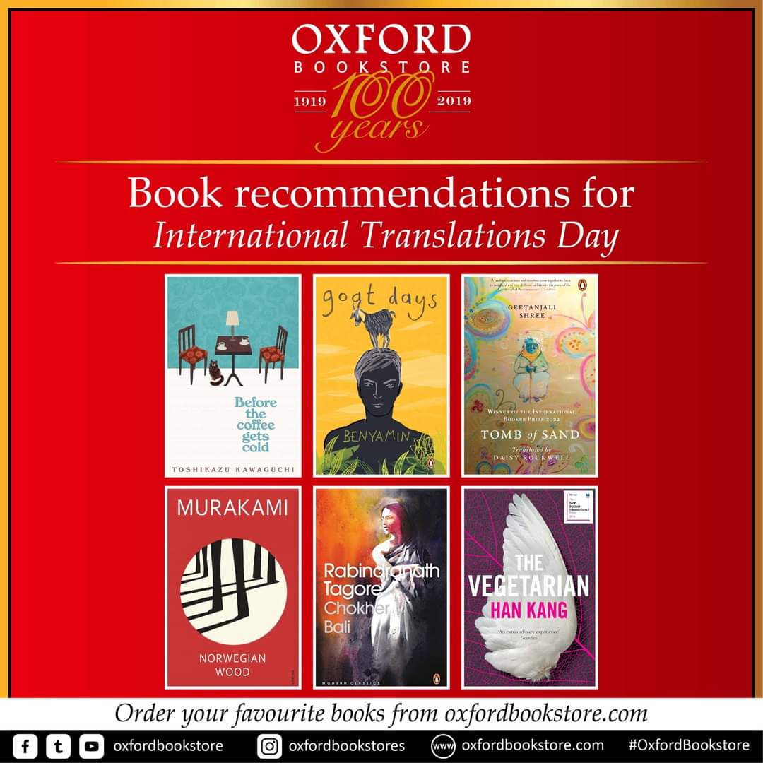 Here are our book recommendation to read on International Translations Day.
#OxfordRecommends #Translations #BooksToRead