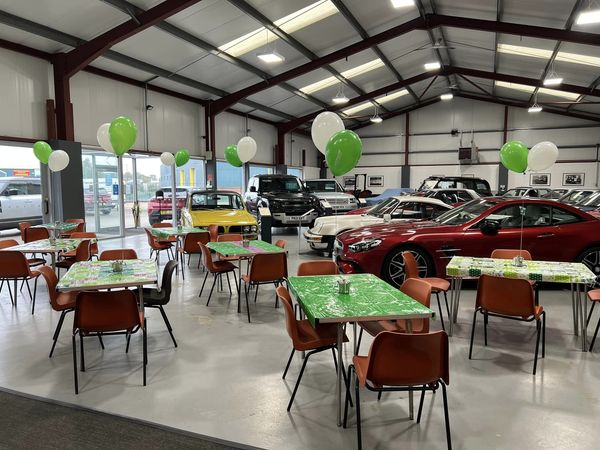 woldsideclassic's tweet photo. All ready for our Cars &amp; Coffee Evening at 5pm Friday 30th September. Join us for cakes, drinks, Grand Raffle &amp; auction of Lego Technics Defender and Mont Blanc Enzo Ferrari pen! If you would like raffle tickets it’s £1 per strip and you can buy online at https://t.co/qtbvnikjas https://t.co/LvKh3vNOsF