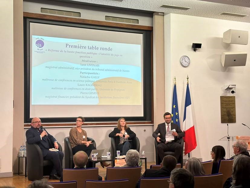 SyndicatJF's tweet photo. Merci @SyndicatSJA pour ce beau colloque anniversaire dans les locaux de @INSP_Fr  ! Heureux d'avoir pu échanger sur un beau sujet : « Réforme de la haute fonction publique : l’identité du juge en question » https://t.co/VOnqwwCkFY