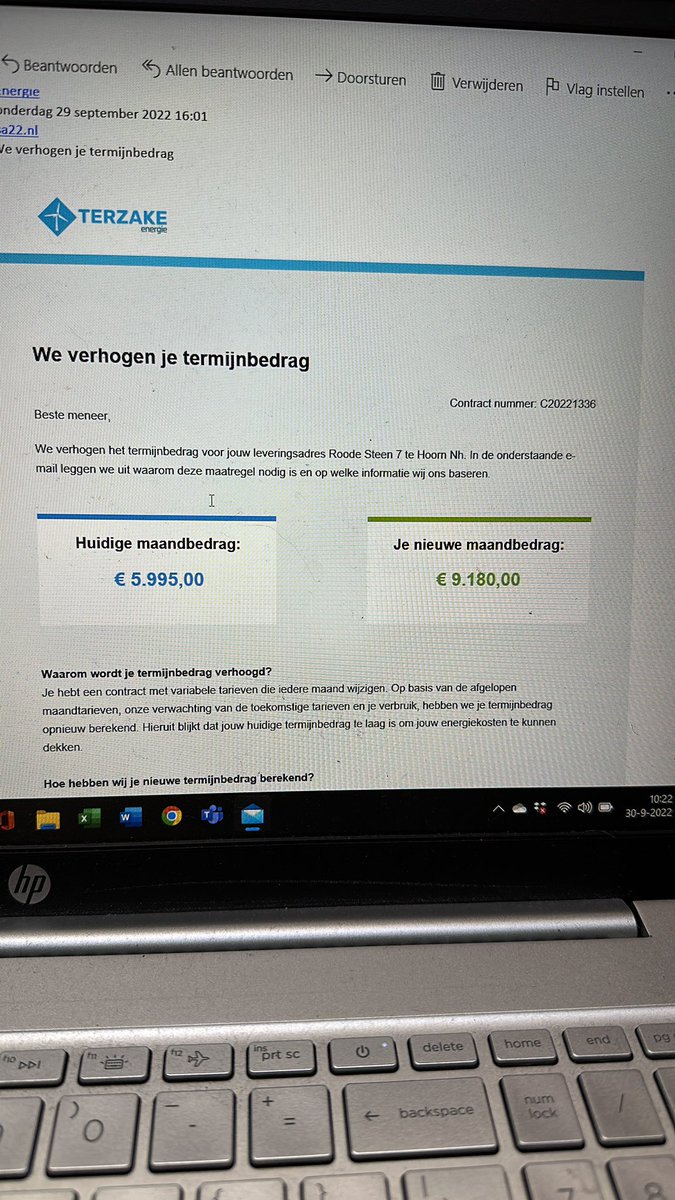 Evaluca007's tweet photo. @RTLZ Het was al hoog, maar dit is een absurde aankondiging. Dit is van mijn restaurant.. het is niet op te brengen https://t.co/CpasV8Bmns