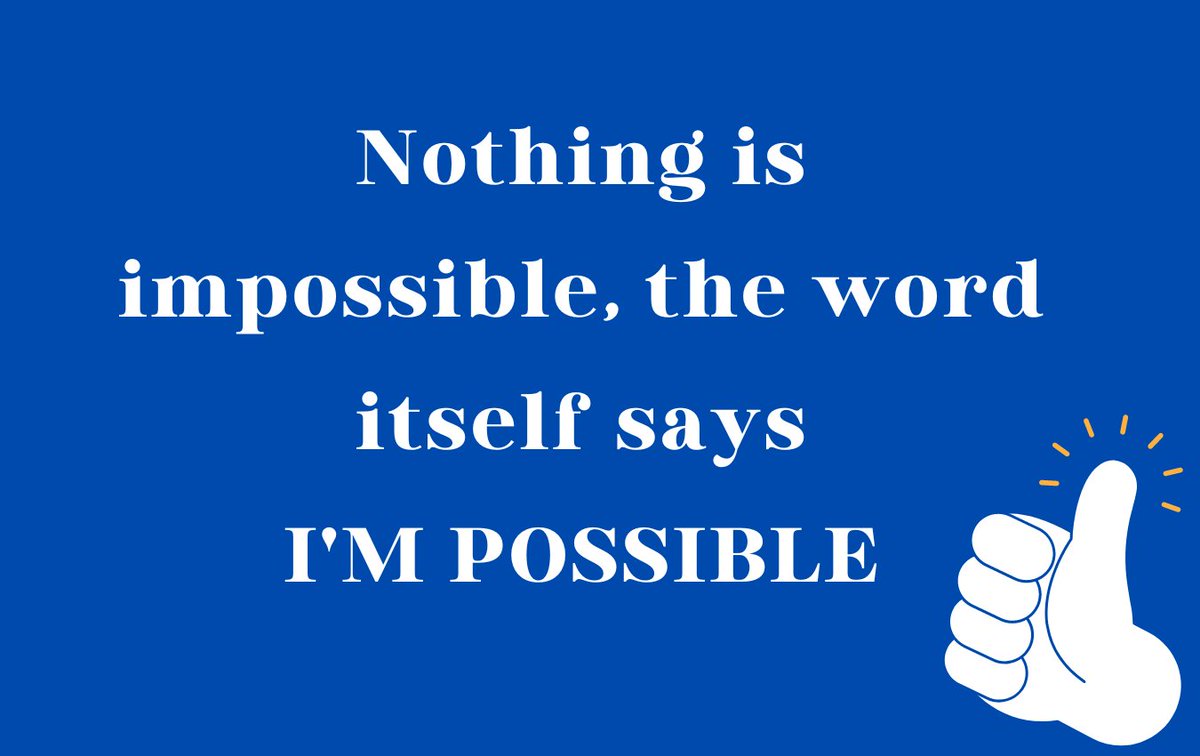 Thought for the weekend - Nothing is impossible, the word itself says I'M POSSIBLE
waterlooacademy.co.uk/thought-for-th…

#londonwaterlooacademy #coursesinlondon #dentalcourseslondon #flightattendantcourseslondon #airlinecabincrewcourseslondon #languagecourselondon #foreignlanguagecourselondon