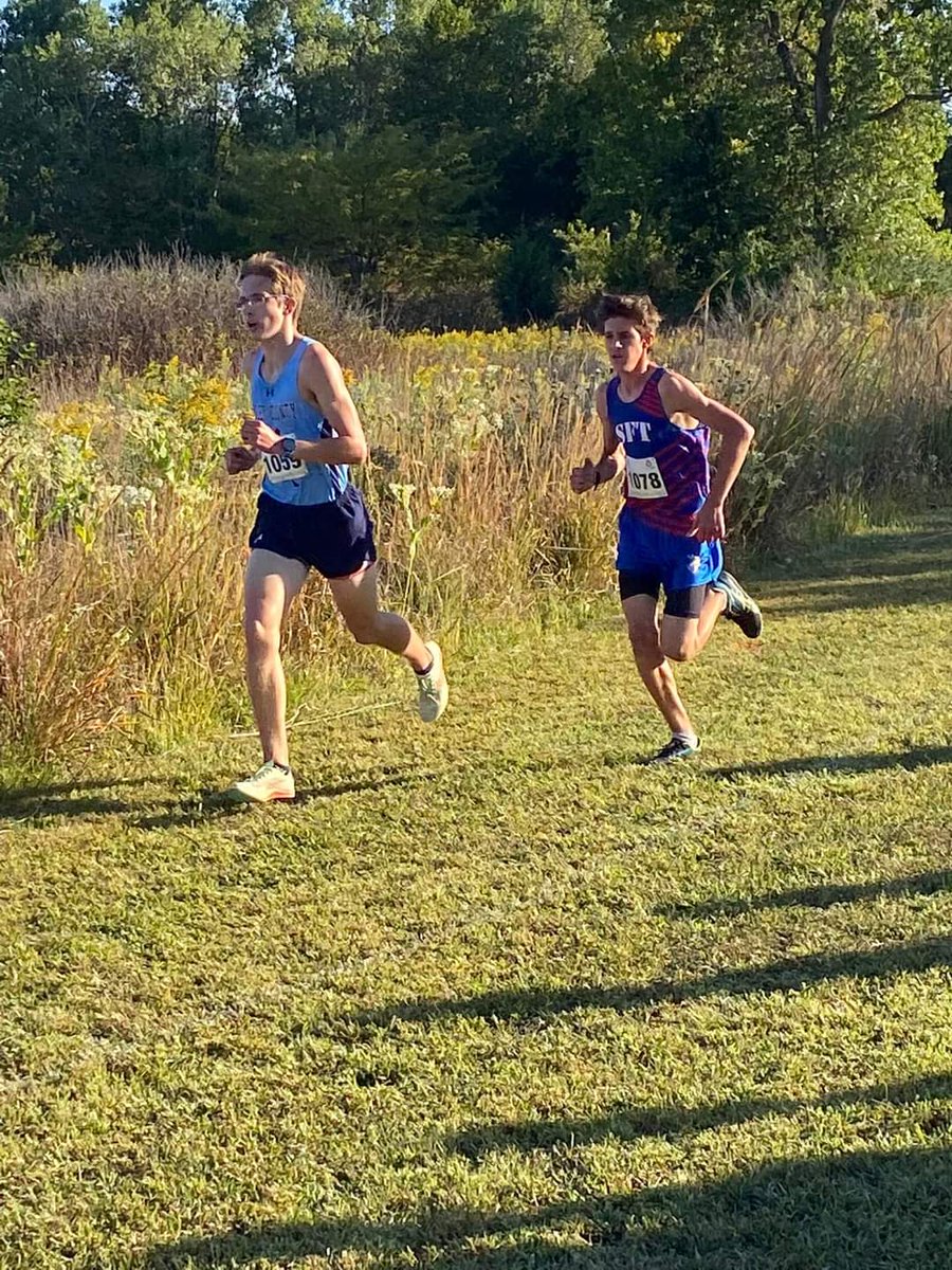 Eroberts24's tweet photo. Boys killed it at council Grove yesterday. Both freshman. Back for regionals there too. 
Bryce 17:09 PR 4th place
Rylan 18:34 PR
2nd place overall as a team..
My niece Ajah had a season best PR 22:14 https://t.co/vzxXZBF1pD