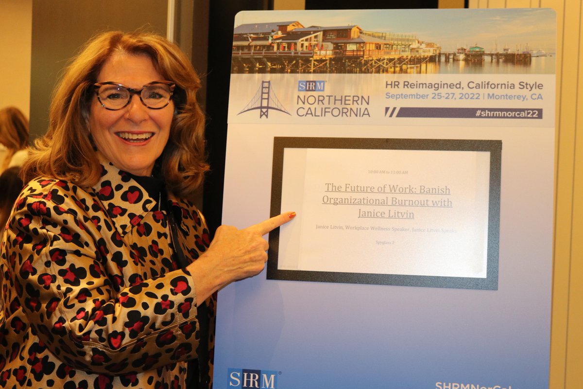jlitvin's tweet photo. Thx to @SHRMNorCal for inviting me to present #BanishOrganizationalBurnout at annual conference. Special TY @SHRMGina &amp; Anne Gamino for their hard work &amp; support. TY @ExecutiveMuse Val Ries who also spoke &amp; helped sell books &amp; to LeeRubin &amp; RachelSheerin for attending my session. https://t.co/Y0L0jkkK0e