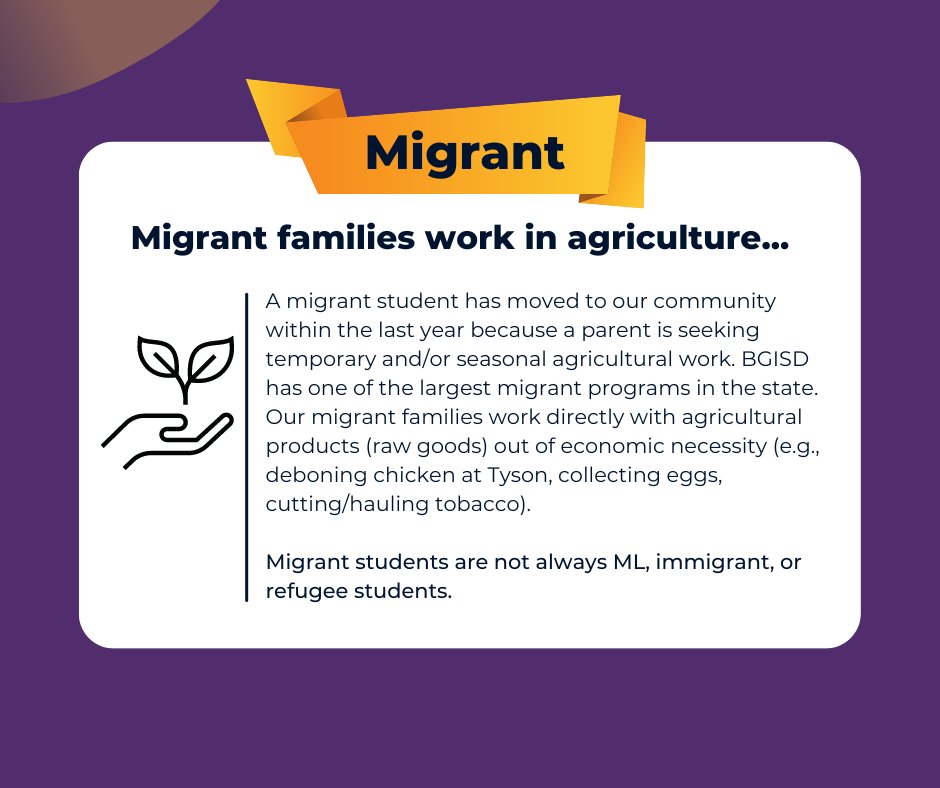 BGISD's tweet photo. We sometimes hear the terms “multilingual learners,” “migrant students,” “refugees,” and “immigrants” used interchangeably, but they are different.  

What’s the difference? https://t.co/M2NvpiQY9U