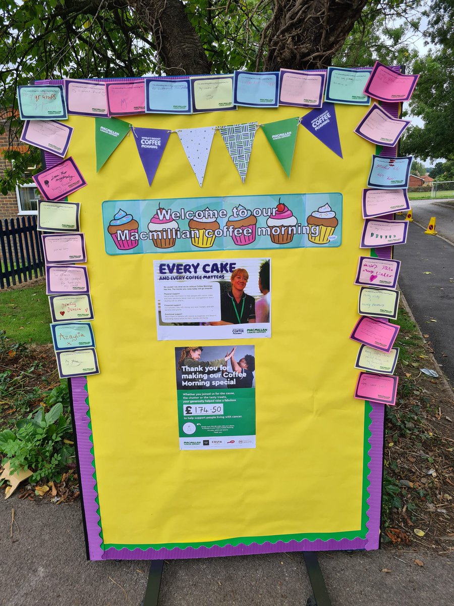 Firstly, a huge thank you to all parents who donated cakes for our coffee morning this morning and to all who could attended. We were overwhelmed by the amount of parents, grandparents, carers and family who could come. It was lovely to see you.
#MacmillanCoffeeMorning
