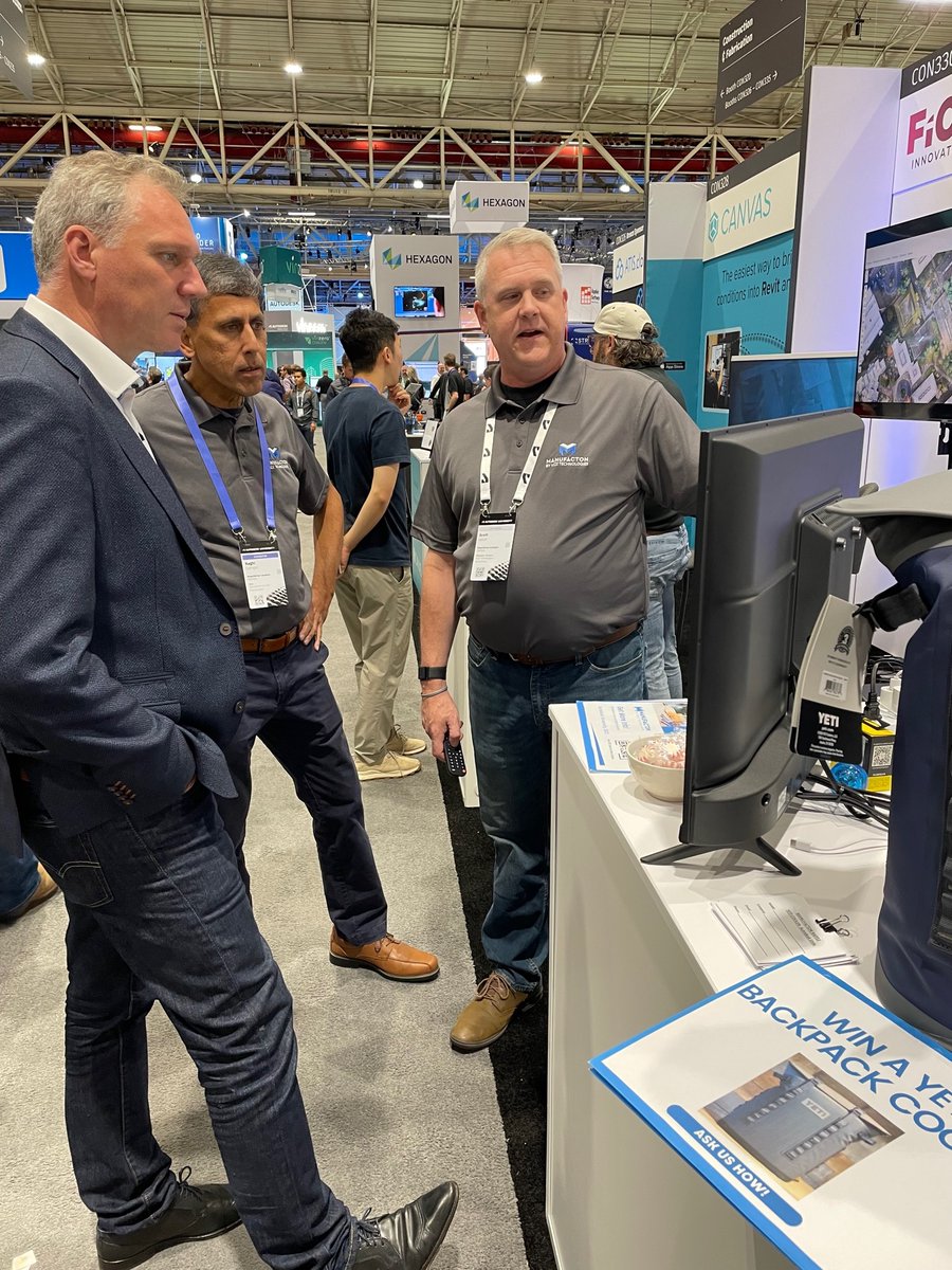 Manufacton's tweet photo. That's a wrap on Autodesk University 2022! The #Manufacton team had a great time meeting you all. And, a huge congrats to our YETI Cooler winner Marcus Kratz!

Until next time, NOLA✌️ #AU2022 #tradeshow #conference https://t.co/7paIiTwewz