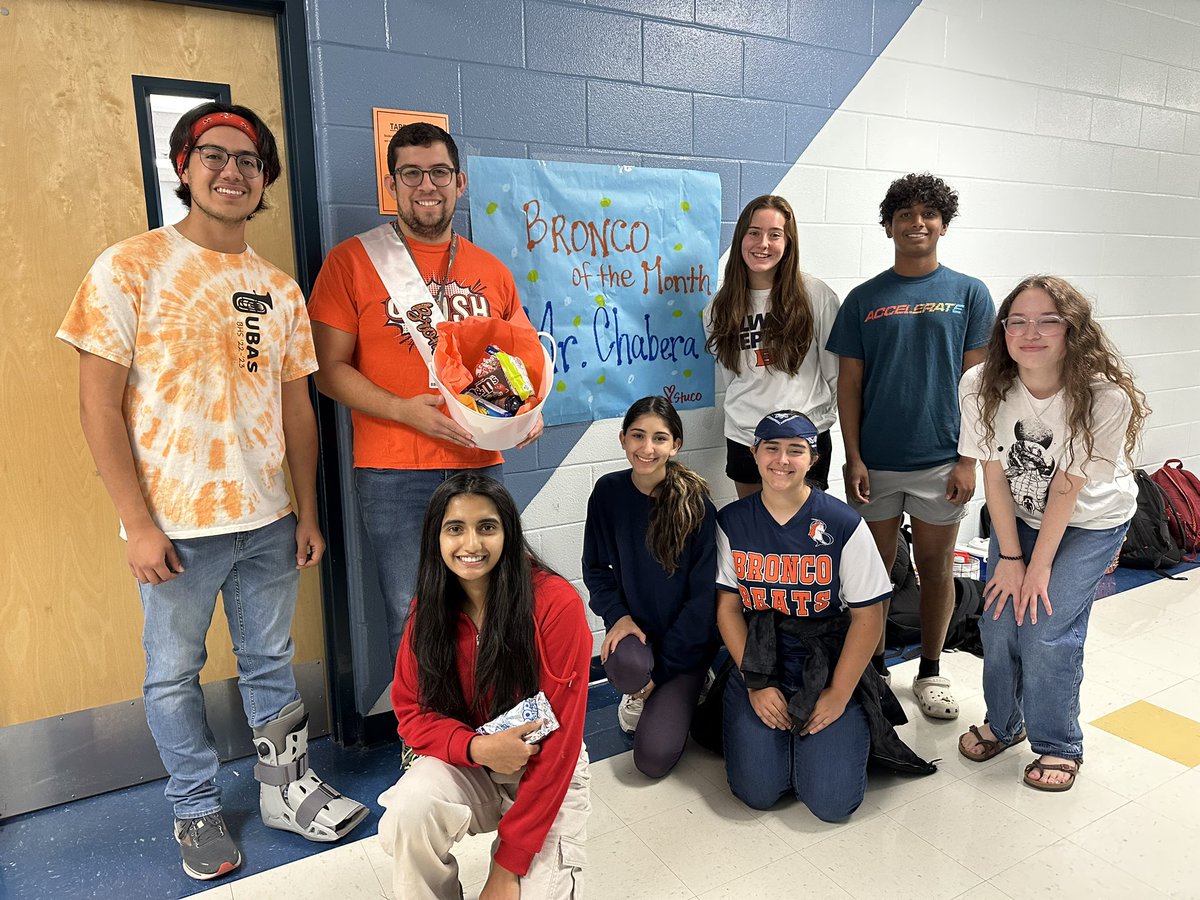 Congratulations Mr. Chabera #Bronco of the month!! 🌎👏👏🎊🎊 He’s an outstanding and dedicated <a href="/NISDBrandeis/">Brandeis High School</a> #Bronco <a href="/BrandeisSoc/">BrandeisSocStudies</a> teacher!! @geriberger08 <a href="/JarekLancaster/">Jarek Lancaster</a> <a href="/brandeis_stuco/">Brandeis High School Student Council</a>