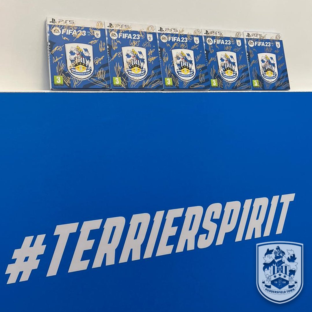 htafc's tweet photo. Fancy a winning a signed copy of @EASPORTSFIFA 23? 👀

We've 5️⃣ copies to giveaway signed by the entire #htafc team 🎮

To enter:
- like and share this tweet
- tell us your favourite Jordan Rhodes Town goal ⤵

We'll pick a winner for one copy on Twitter on Monday - good luck! 🤞 https://t.co/OQlIJpxDcp