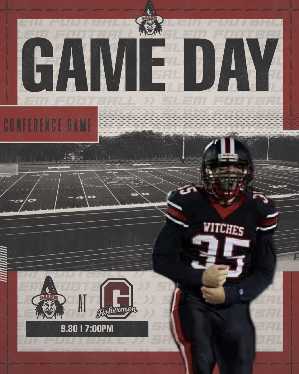 SalemHSFootball's tweet photo. Game day! We take on the Fisherman of Gloucester Today! Stream the game on the @capeannlive YouTube and check out the call on @MSONEWSports #GreatDayToBeGreat #BeatGloucester #GoWitch https://t.co/JIuks6lJhr