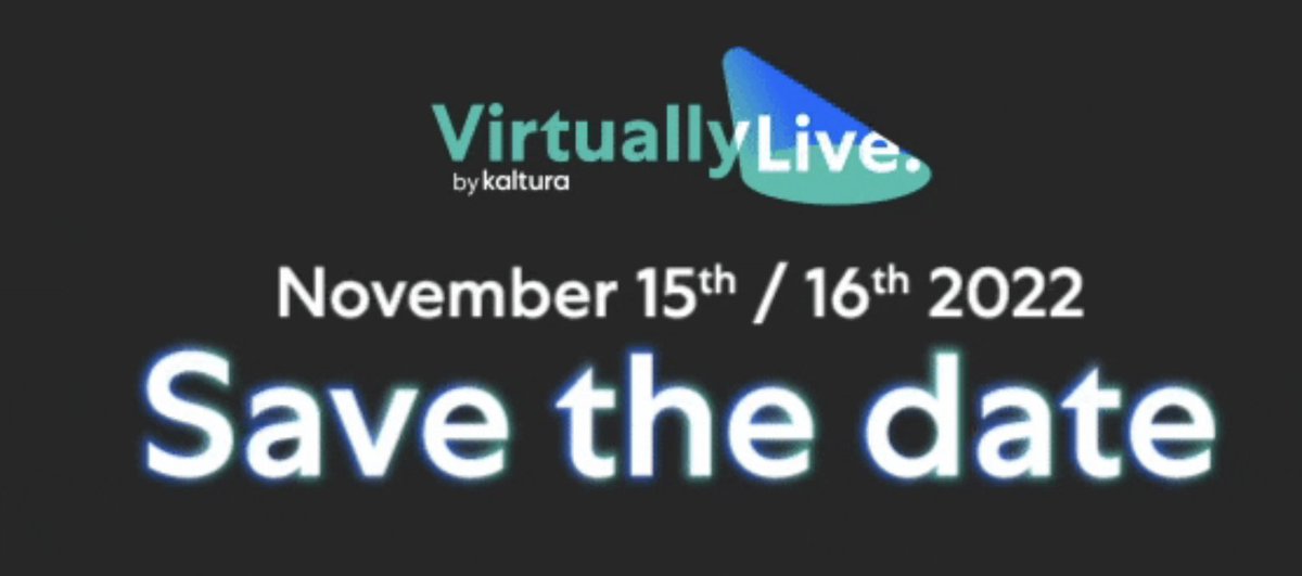 Are you wanting more from your online events? More engagement, more collaboration, more fun?? Join all the @Kaltura team on 15-16th Nov for Virtually Live! to learn more from industry professionals and our expert team. To register, visit: lnkd.in/eFJrT8Gj