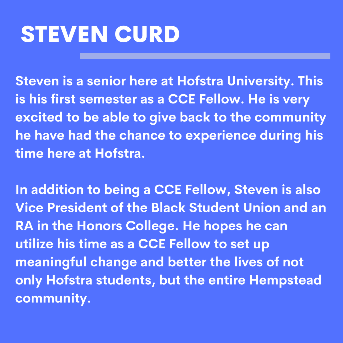HofstraCCE's tweet photo. It's #FellowFeatureFriday! Meet Steven Curd, one of our new fellows. https://t.co/ENE4xQ1n5a