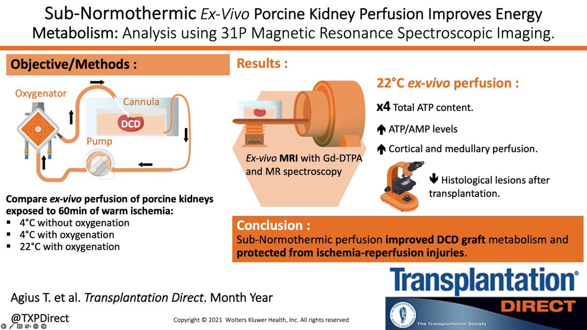 Congrats to <a href="/AlbanLongchamp/">Alban Longchamp, MD, PhD</a> and #team for this excellent article on kidney subnormothermic #machine #perfusion and ex vivo MRI assessment of the graft while being perfused!!! <a href="/mgh_transplant/">Mass General Transplant</a> journals.lww.com/transplantatio…