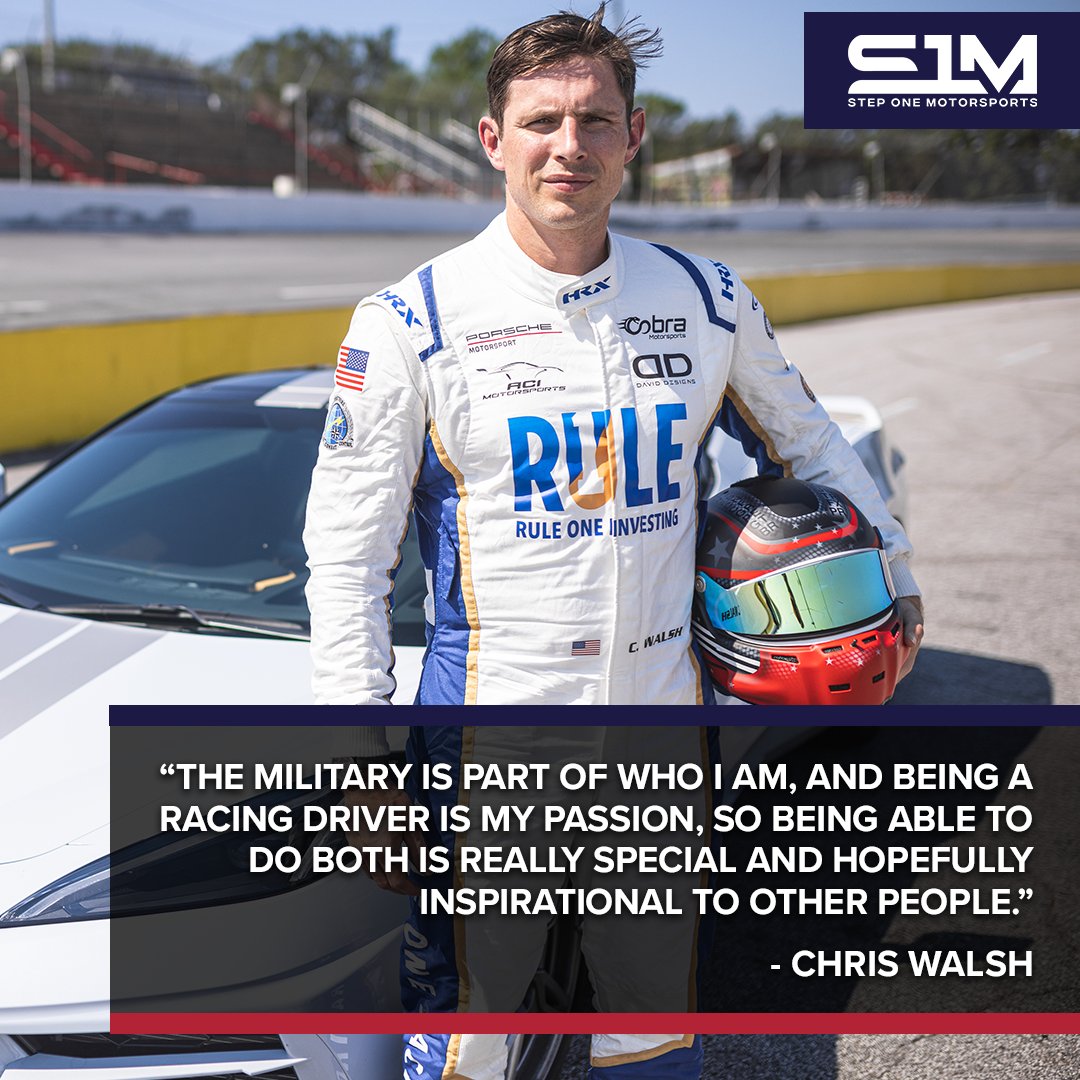 Meet <a href="/UsaWalsh/">walsh.usa</a>: the first racing driver on active military duty AND a Step One Motorsports Ambassador.

#StepOneMotorsports
