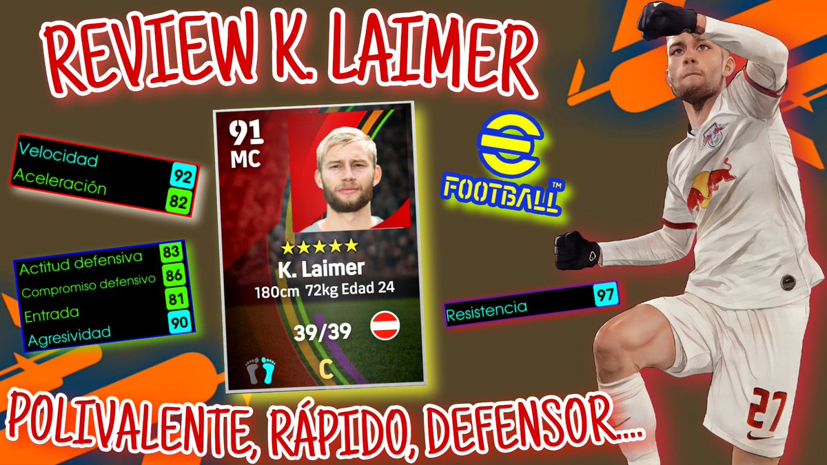 ElMaca03's tweet photo. Nuevo vídeo🔥
Un MC BARATO Y CHETADO😱🔥 K. LAIMER | REVIEW👀 + ENTRENAMIENTO✅
Link: https://t.co/LG8porp7ap
#eFootball #eFootballMobile #eFootball23 #eFootball2023 #eFootball2023アプリ #KONAMI麻雀格闘倶楽部 #Konami #eFootballReview #eFootballGameplay #KonradLaimer #RBLeipzig https://t.co/W9237j2Wkt