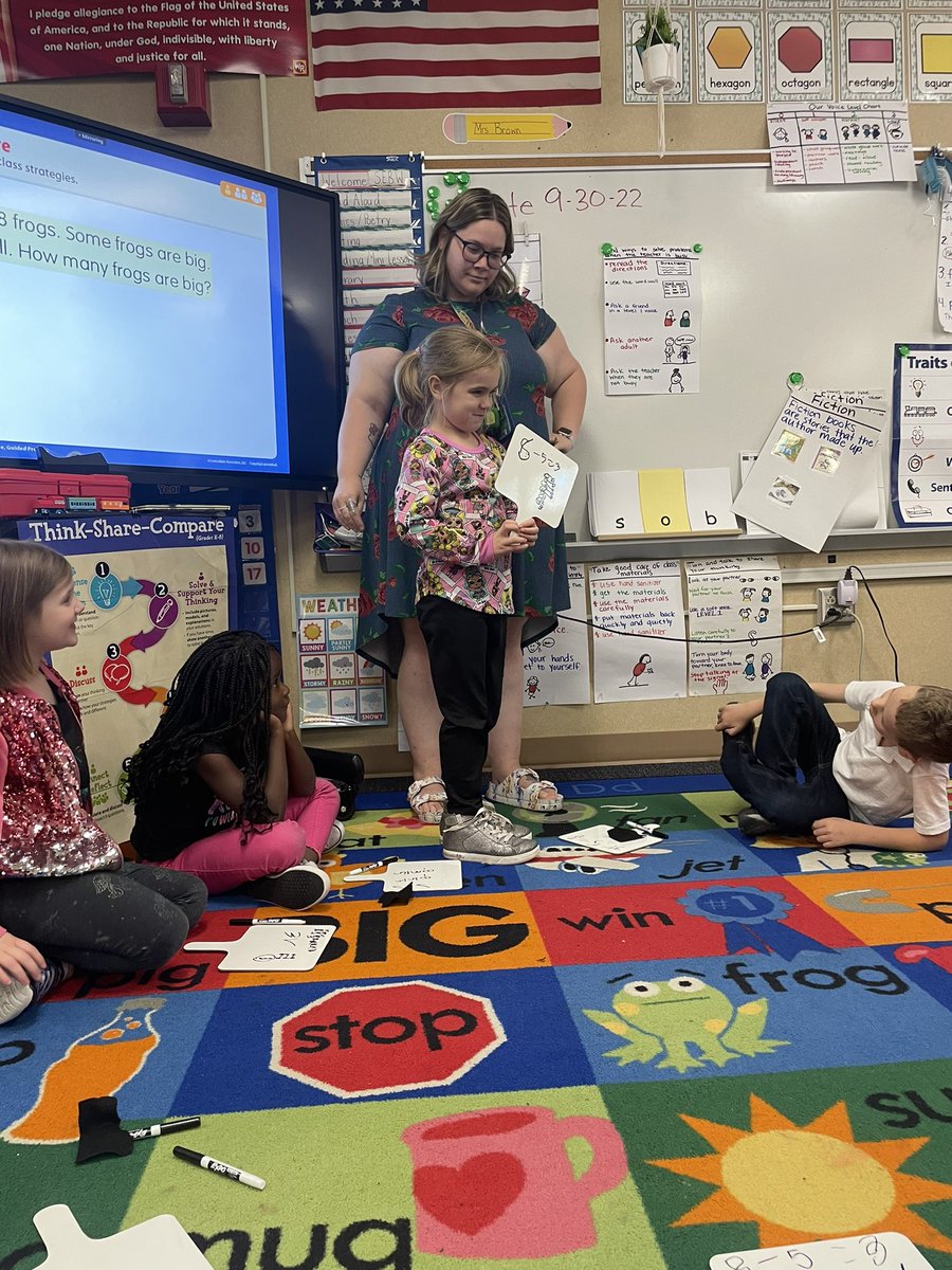 MsVanceTeach's tweet photo. @Mrs_Brown2020 and her 1st graders are rocking IReady math.  I love to visit and see all the strategies they are using.  @abetterfairview @allin4RCSkids @jenservice https://t.co/3KWjQd1rWR