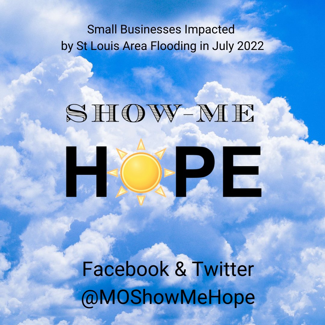 MOShowMeHope's tweet photo. Was your small business affected by the flooding in St. Louis Area in July 2022?
There are resources available for your business.
Article:
https://t.co/gKAhLJcbdJ
Resource link: https://t.co/lbvUhRpupT
#ShowMeHope #MoShowMeHope #missourishowmehope #CCP https://t.co/2WZgBZDLzI