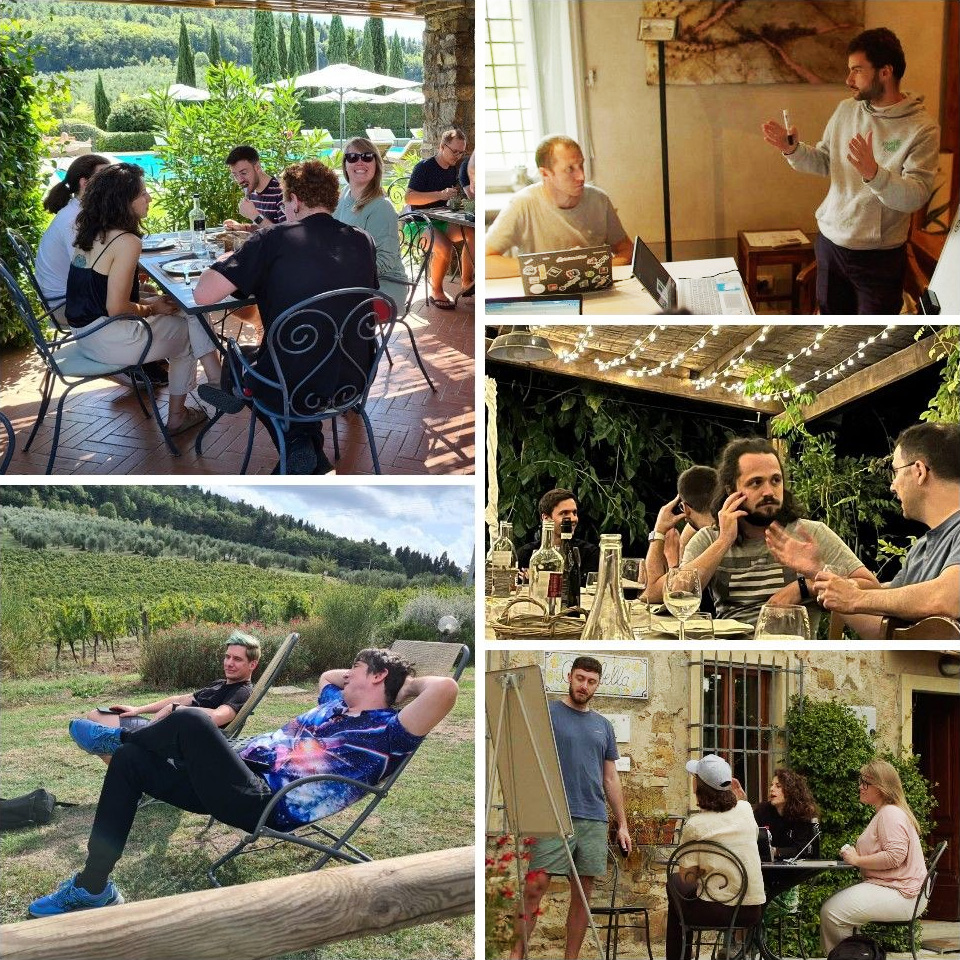 PlantingSpace's tweet photo. That’s a wrap on our autumn Team Retreat in Tuscany! We travelled together again to learn from each other, get things done - and of course to catch up, and enjoy each other’s company. #startup #plantingspace https://t.co/jUWFeyE9gl