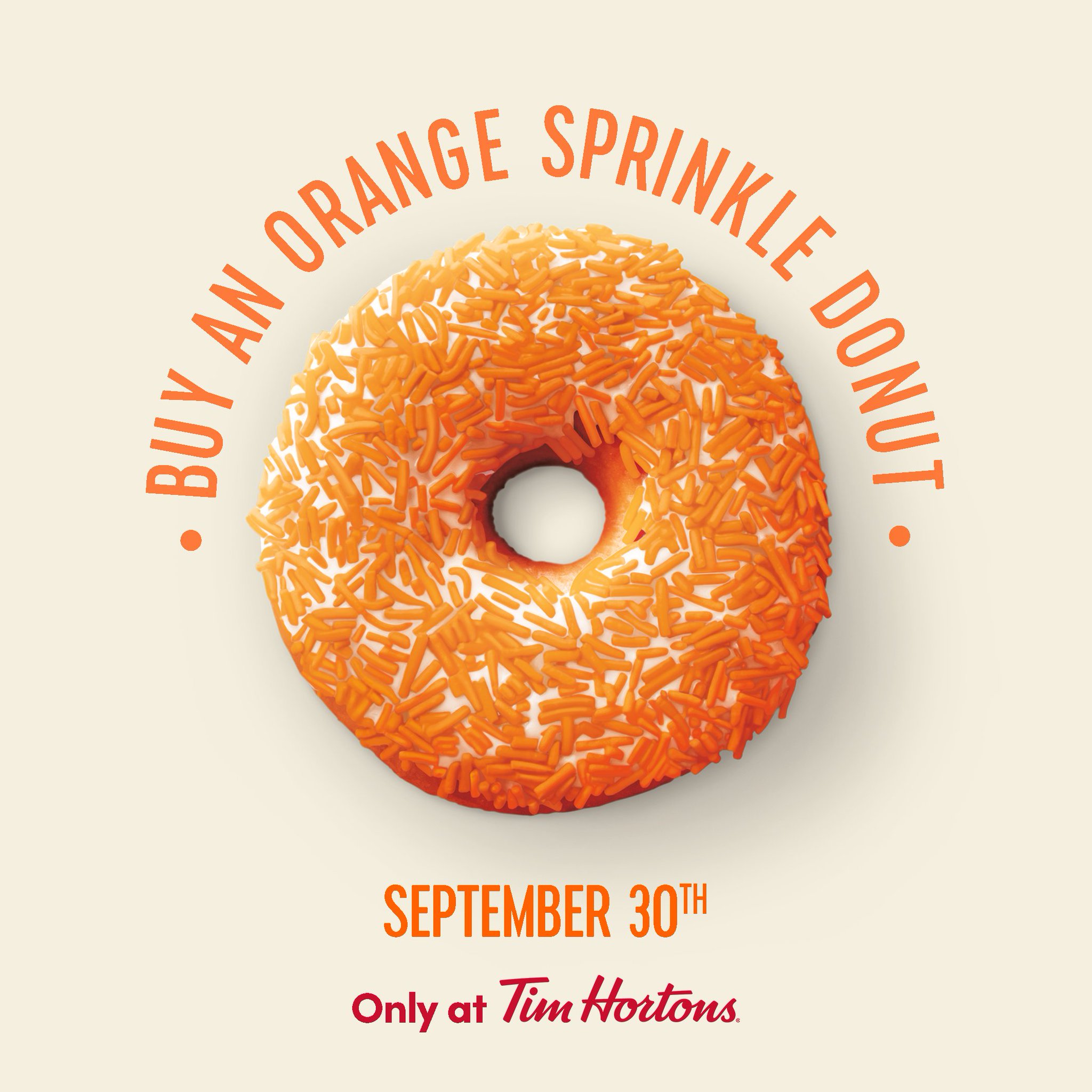 Tim Hortons Orange Sprinkle Donut campaign returns TODAY until Oct. 1 with  100% of proceeds donated to Indigenous organizations
