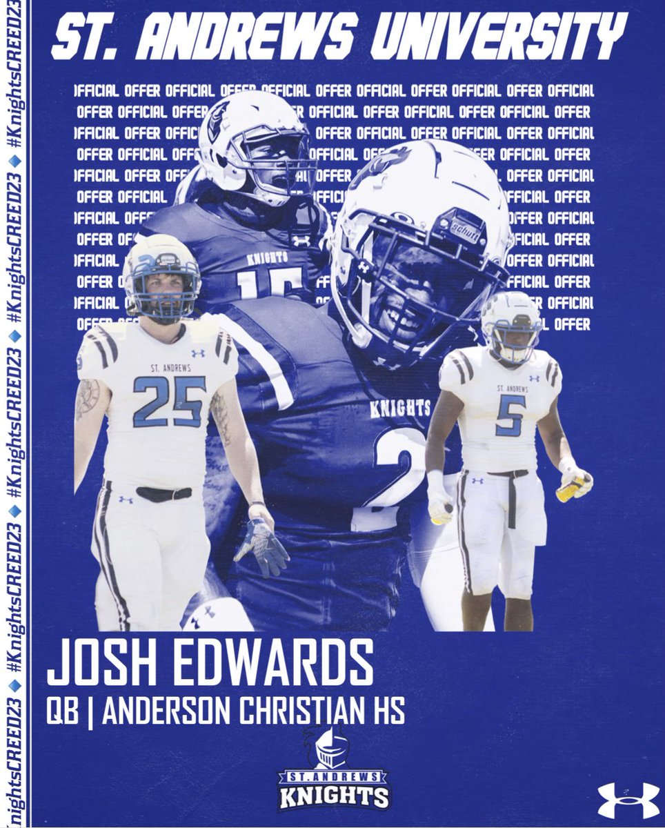 Joshua (@joshuaedwards_5) on Twitter photo I’m blessed to receive an offer from St.Andrews University!!! <a href="/freezysmalls/">Freezy Smalls II</a> <a href="/Coach_Norris103/">Coach Jerry Norris Jr.</a> <a href="/AndersonCavsFB/">Anderson Cavaliers</a> I’m blessed to receive an offer from St.Andrews University!!! <a href="/freezysmalls/">Freezy Smalls II</a> <a href="/Coach_Norris103/">Coach Jerry Norris Jr.</a> <a href="/AndersonCavsFB/">Anderson Cavaliers</a>