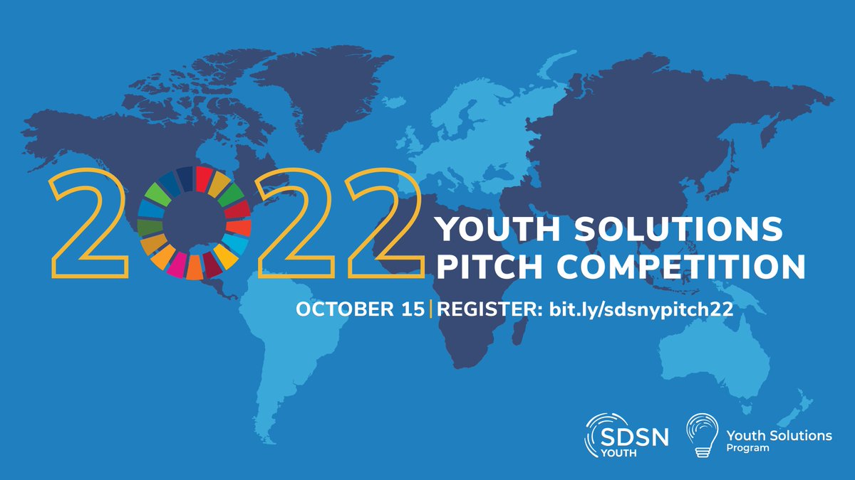 UNYouthAffairs's tweet photo. Join @sdsnysolutions's first-ever international Pitch Competition that features 12 finalists from the Investment Readiness Program 📣 

Do not miss out on the opportunity to get to know more about youth-led #Solutions4SDGs!

🗓️ Sat, 15 Oct
🕑 8 am EDT 
🔗 https://t.co/uCRKNdBvvZ https://t.co/NzVq3H7kpV