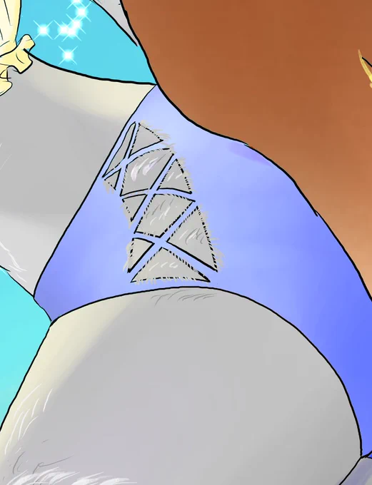この前描いた海ジュディさん、実はパンツからはみ出た毛に執念を燃やしたので見てほしい 