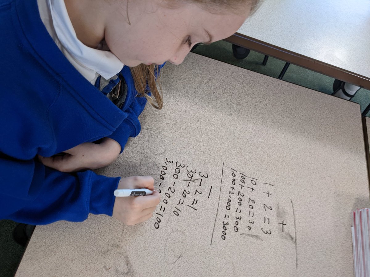 RT @Sarah_Shanks_ In @TrinityAcadStP today in Y3 we generated linked facts to number bonds within 10
The children noticed patterns and wrote linked addition and subtraction facts. Super work!
They loved writing on the tables too!
@WhiteRoseMaths