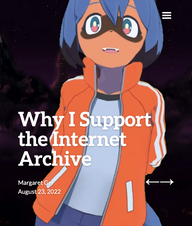 internetarchive's tweet photo. Among the hundreds of authors listed in the new #AuthorsForLibraries letter from @fightfortheftr is @MargaretGel: https://t.co/SMDvogHLJV
Last month Margaret published “Why I Support the Internet Archive,” sharing why our library is important to her: https://t.co/wYiHYDwo5J https://t.co/ggBMysj6t6